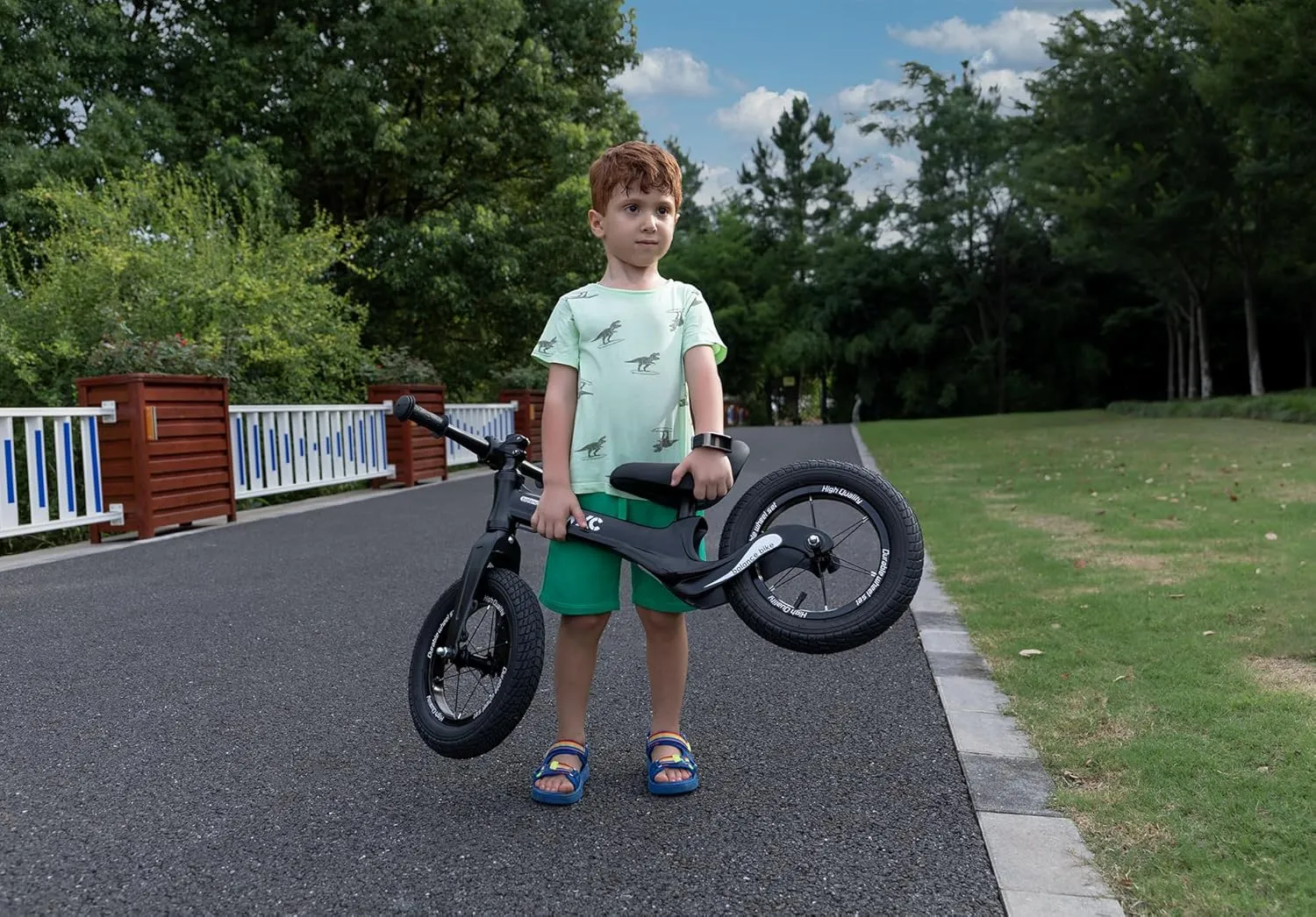 CXWXC 12" Toddler Balance Bike - Ages 24 Months to 5 Years - Kids Push Balance Bike with Footrest, No Pedal Training Bicycle - Birthday Gifts for Girls & Boys