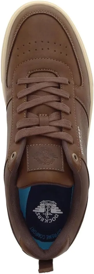 DOCKERS Mens Landon Synthetic Leather Casual Lace Up Sneaker Shoe