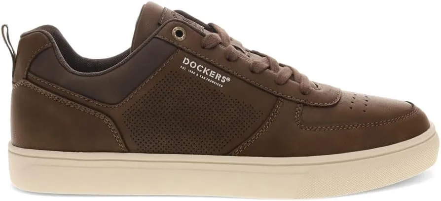 DOCKERS Mens Landon Synthetic Leather Casual Lace Up Sneaker Shoe
