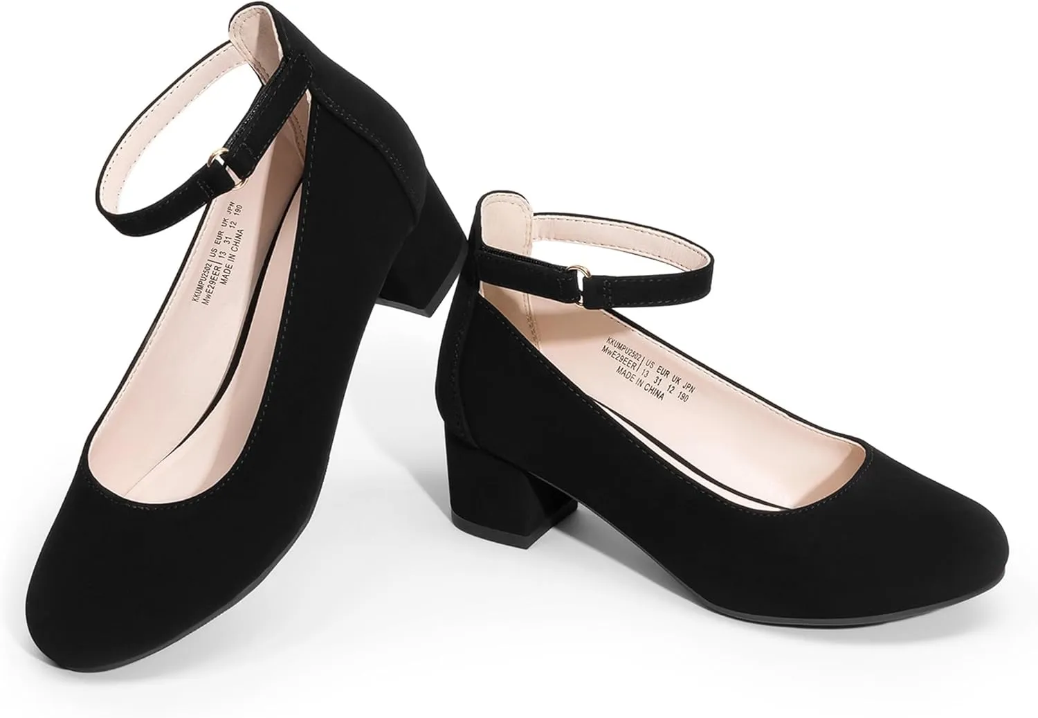 DREAM PAIRS Girls Dress Shoes Chunky High Heels Ankle Strap Party Wedding Princess Pump for Little Big Kid