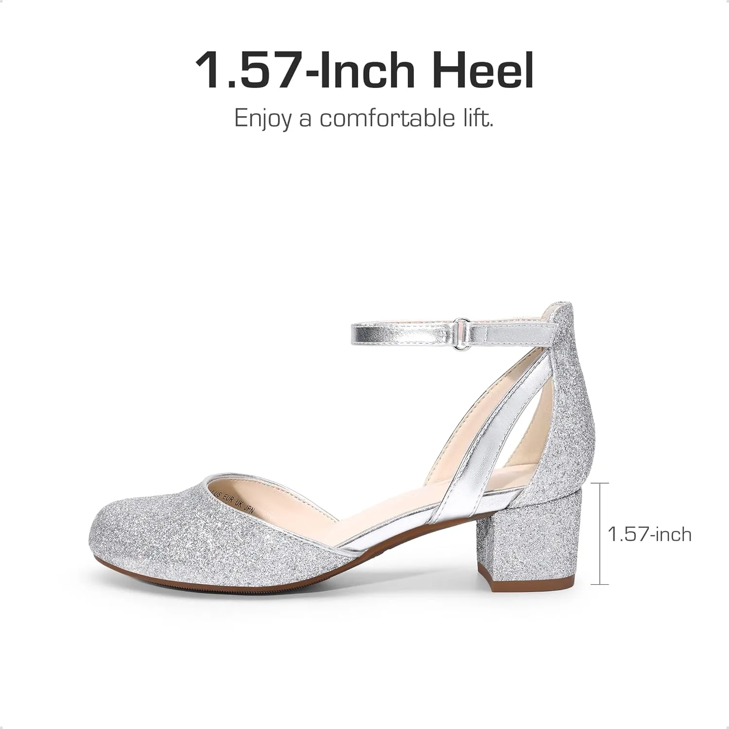 DREAM PAIRS Girls Dress Shoes Closed Toe High Heels Ankle Strap Toddler Little Big Kid Wedding Flower Party Pump