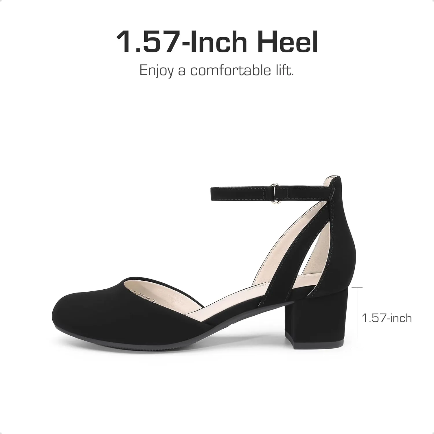 DREAM PAIRS Girls Dress Shoes Closed Toe High Heels Ankle Strap Toddler Little Big Kid Wedding Flower Party Pump