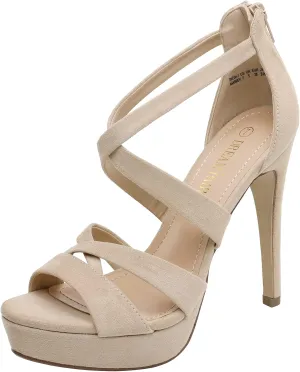 DREAM PAIRS Women's High Heel Platform Dress Pump Sandals