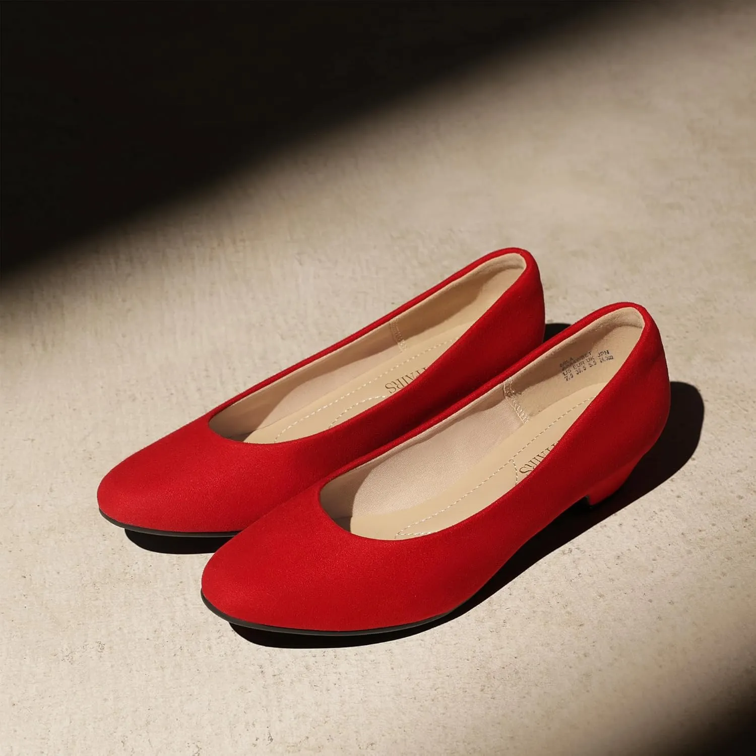 DREAM PAIRS Women's Mila Low Chunky Heel Pump Shoes