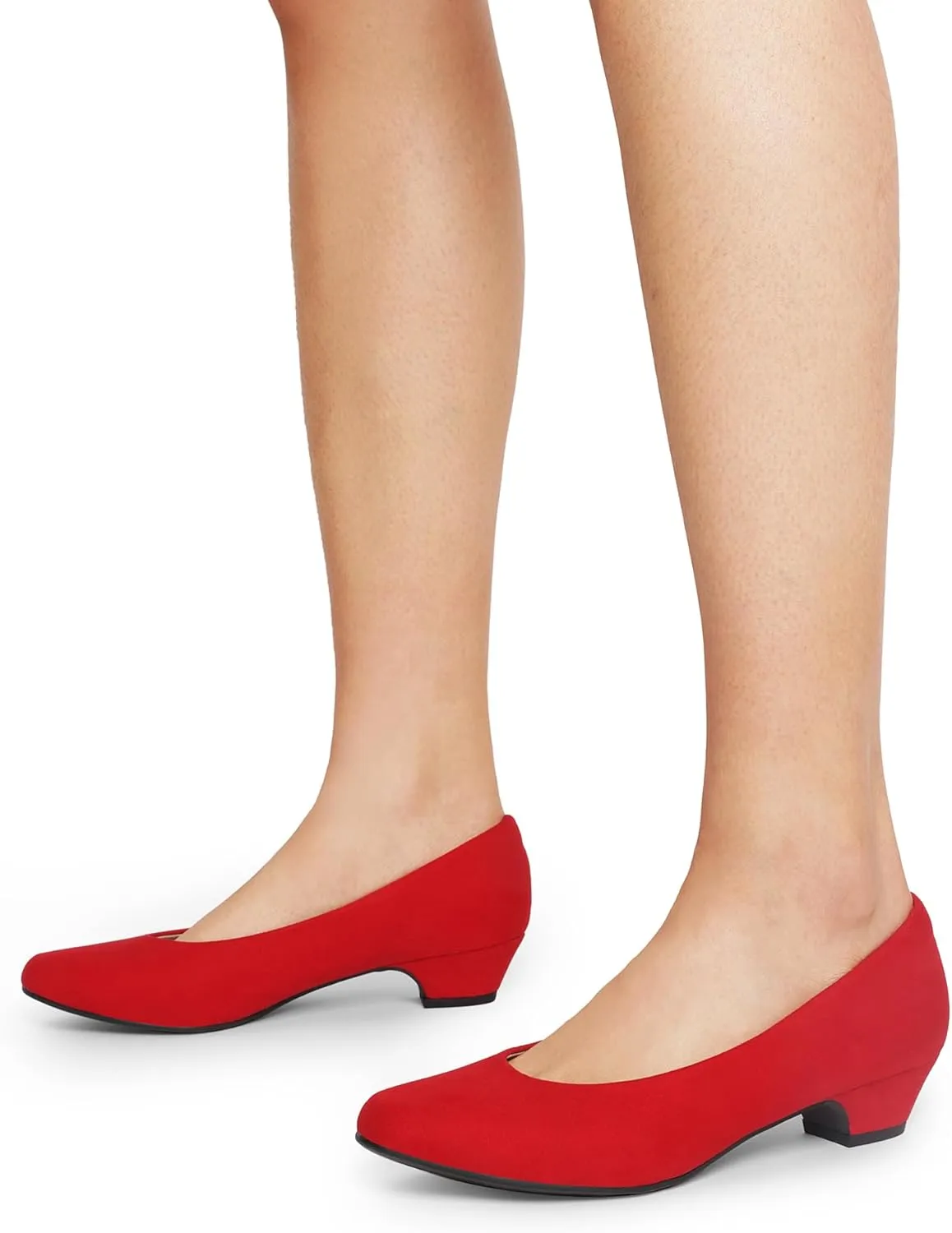 DREAM PAIRS Women's Mila Low Chunky Heel Pump Shoes