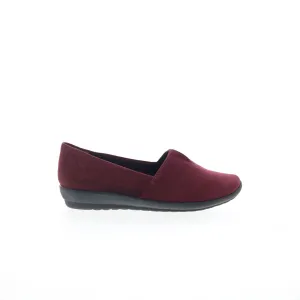 Easy Spirit Arlie 2 SEARLIE2 Womens Red Canvas Slip On Loafer Flats Shoes