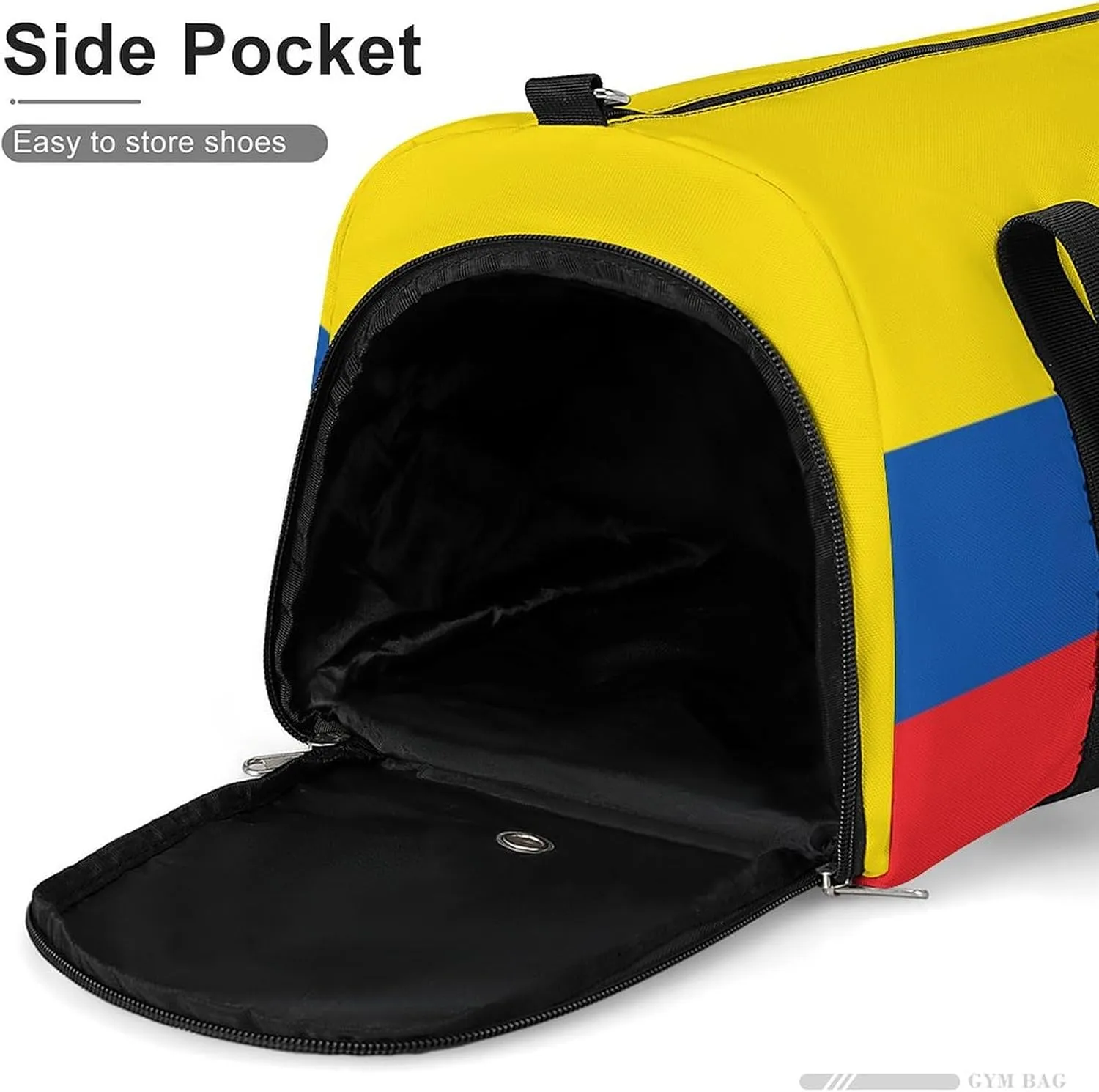 Ecuador Flag Sports Duffel Bag for Men Women with Wet Pocket Shoe Compartment