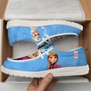 Elsa and Anna Canvas Loafer Shoes