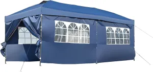 ESPIDOO 10x20 Pop Up Canopy Tent: Heavy Duty UV Protection & Waterproof - Outdoor Party Tent with Sidewalls & Wheeled Bag - Wedding & Backyard Events for 15-20 People