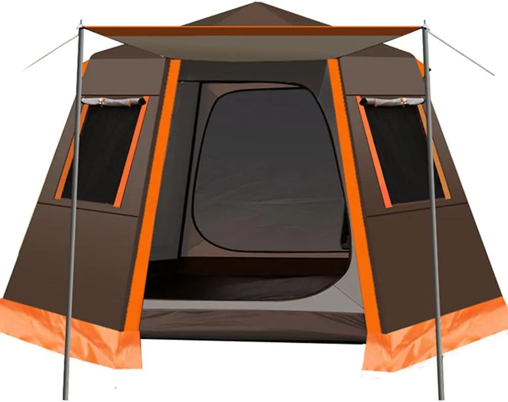Family Outdoor Camping Tent Automatic Pop-up Tent 3-4 Persons Double Layer Instant Tent Easy Setup Outdoor Gifts Ideal for Outdoor Hiking Fishing
