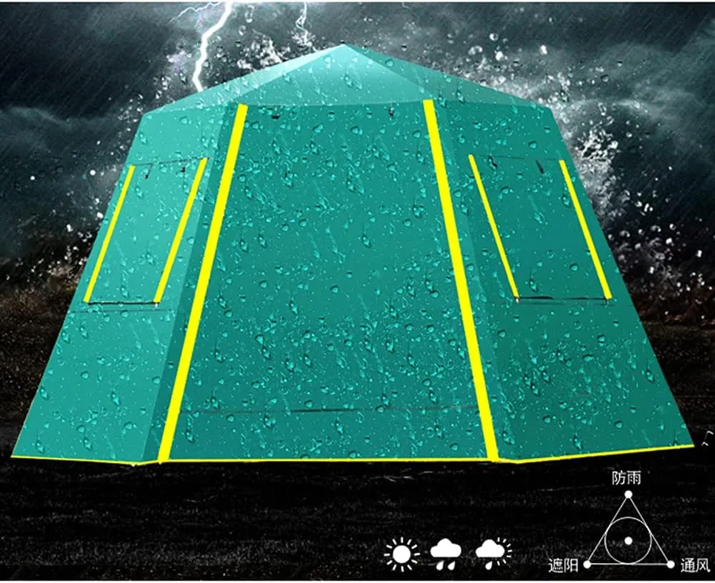 Family Outdoor Camping Tent Automatic Pop-up Tent 3-4 Persons Double Layer Instant Tent Easy Setup Outdoor Gifts Ideal for Outdoor Hiking Fishing