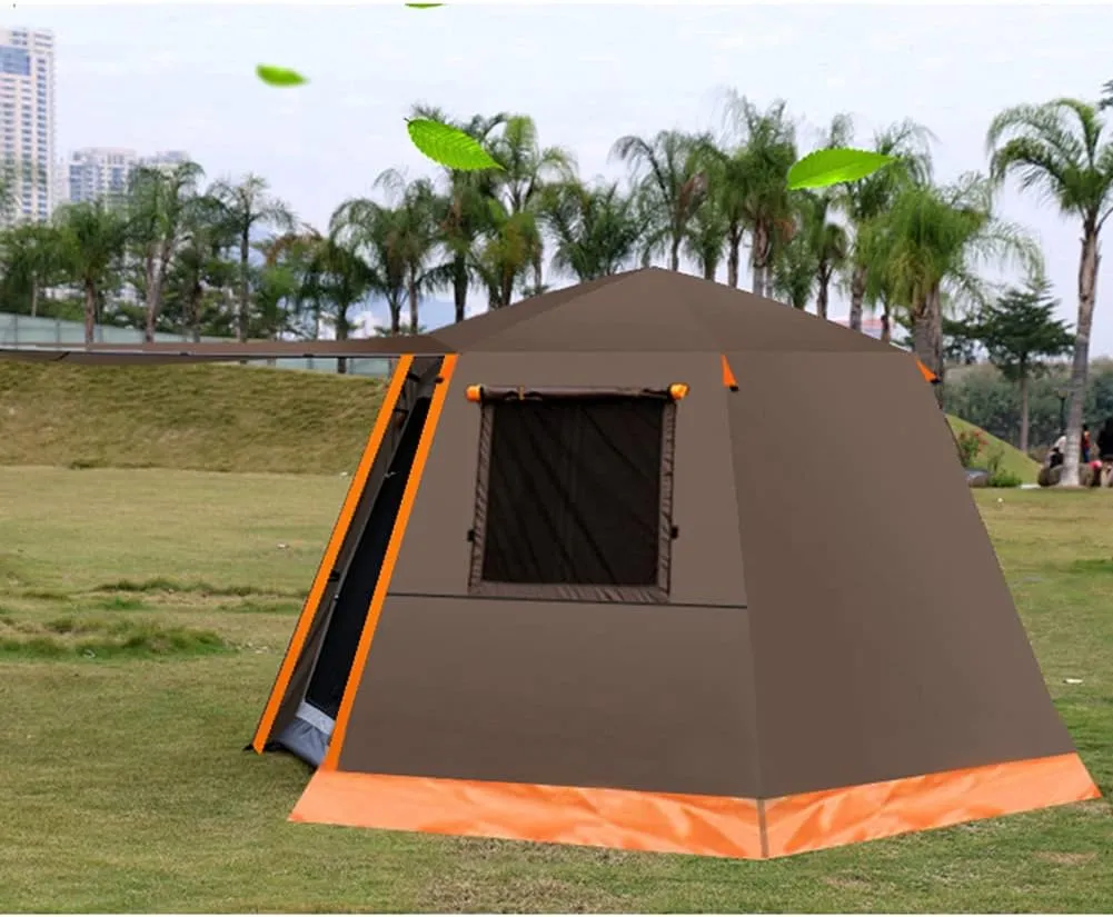 Family Outdoor Camping Tent Automatic Pop-up Tent 3-4 Persons Double Layer Instant Tent Easy Setup Outdoor Gifts Ideal for Outdoor Hiking Fishing
