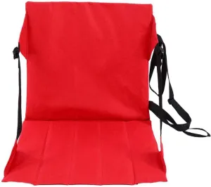 Folding Seats Cushion, 600D Oxford Cloth Stadium Portable Moistureproof Picnic Mat Mesh Storage Bag Chair Back Support Cushion for Outdoor Camping Beach(red)