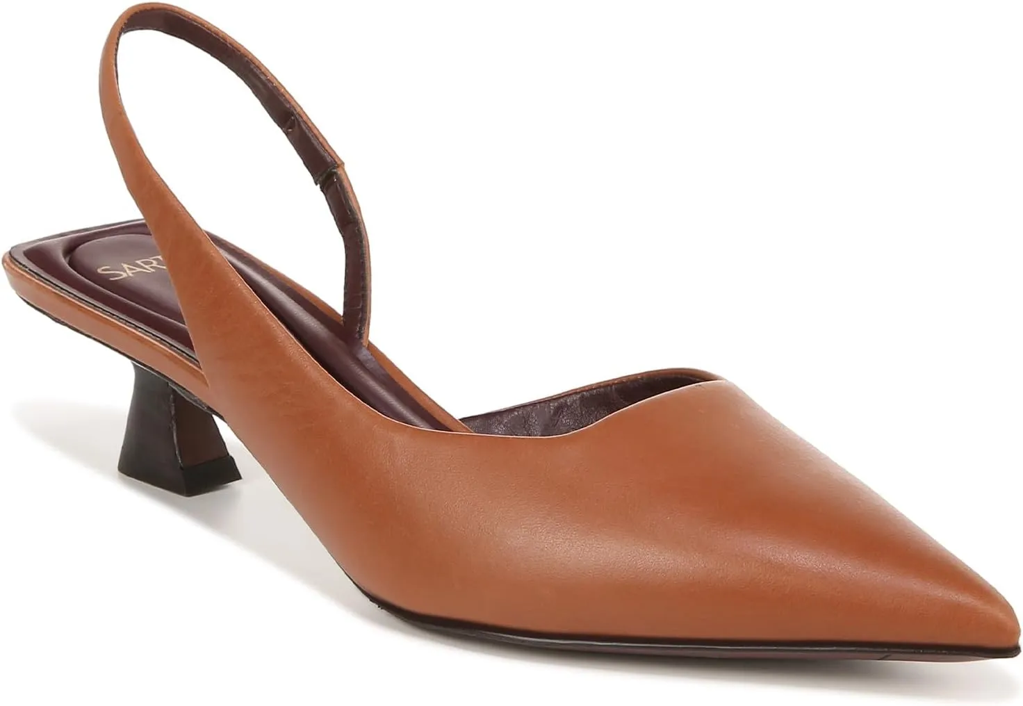 Franco Sarto Women's Devin Pointed Toe Kitten Heel Slingback Pump