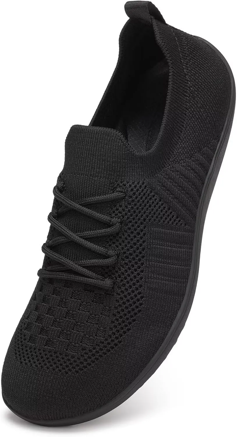 Frank Mully Womens Walking Shoes Wide Toe Box Barefoot Shoes Knitted Fashion Sneaker with Arch Support