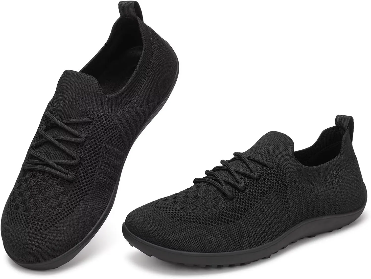 Frank Mully Womens Walking Shoes Wide Toe Box Barefoot Shoes Knitted Fashion Sneaker with Arch Support