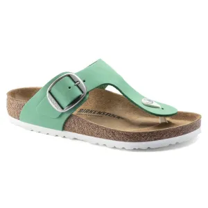 Gizeh Big Buckle Jade Nubuck Leather