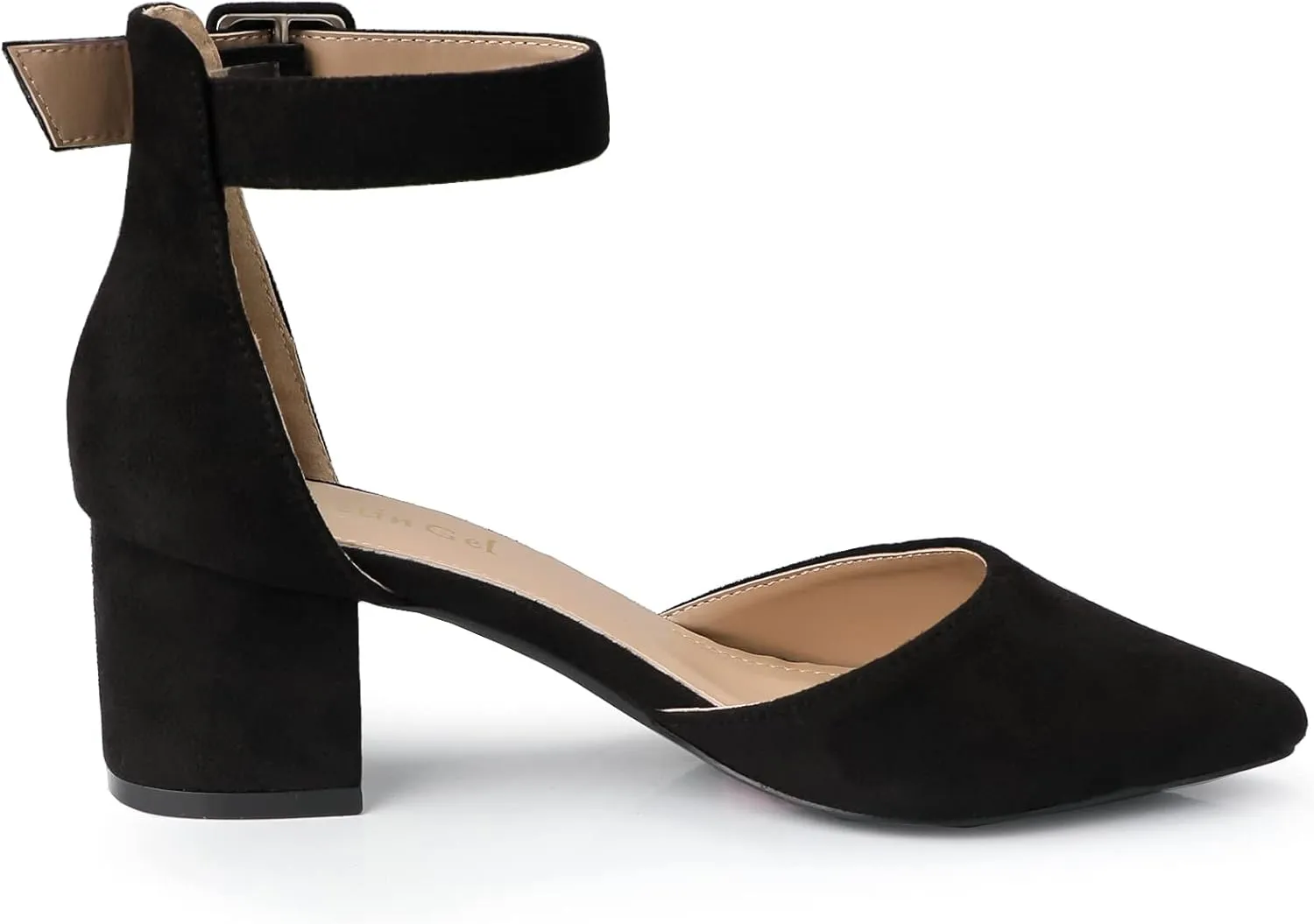 High Heels.Chunky Heel Pointed Closed Toe Pump Shoes,Party Wedding Fashion Shoes,Gifts for Women