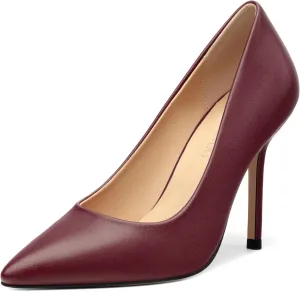 High Stiletto Heels for Women Close Pointed Toe Slip on Solid Pumps Fashion Classic Prom Office Wedding Shopping Dress Shoes