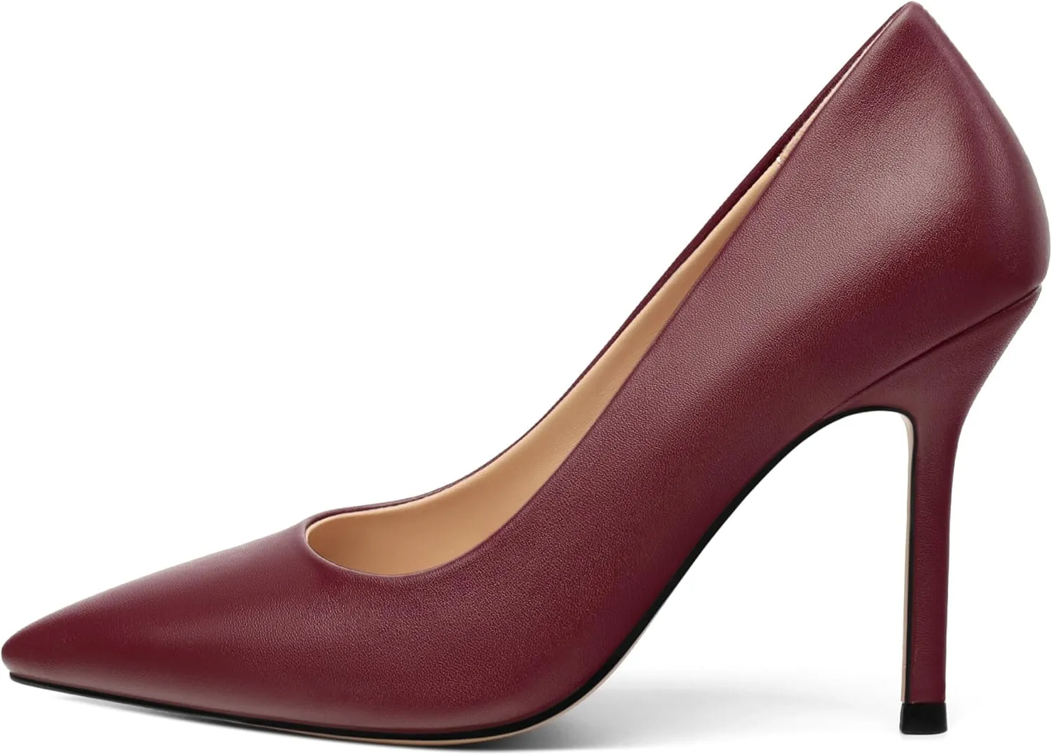 High Stiletto Heels for Women Close Pointed Toe Slip on Solid Pumps Fashion Classic Prom Office Wedding Shopping Dress Shoes