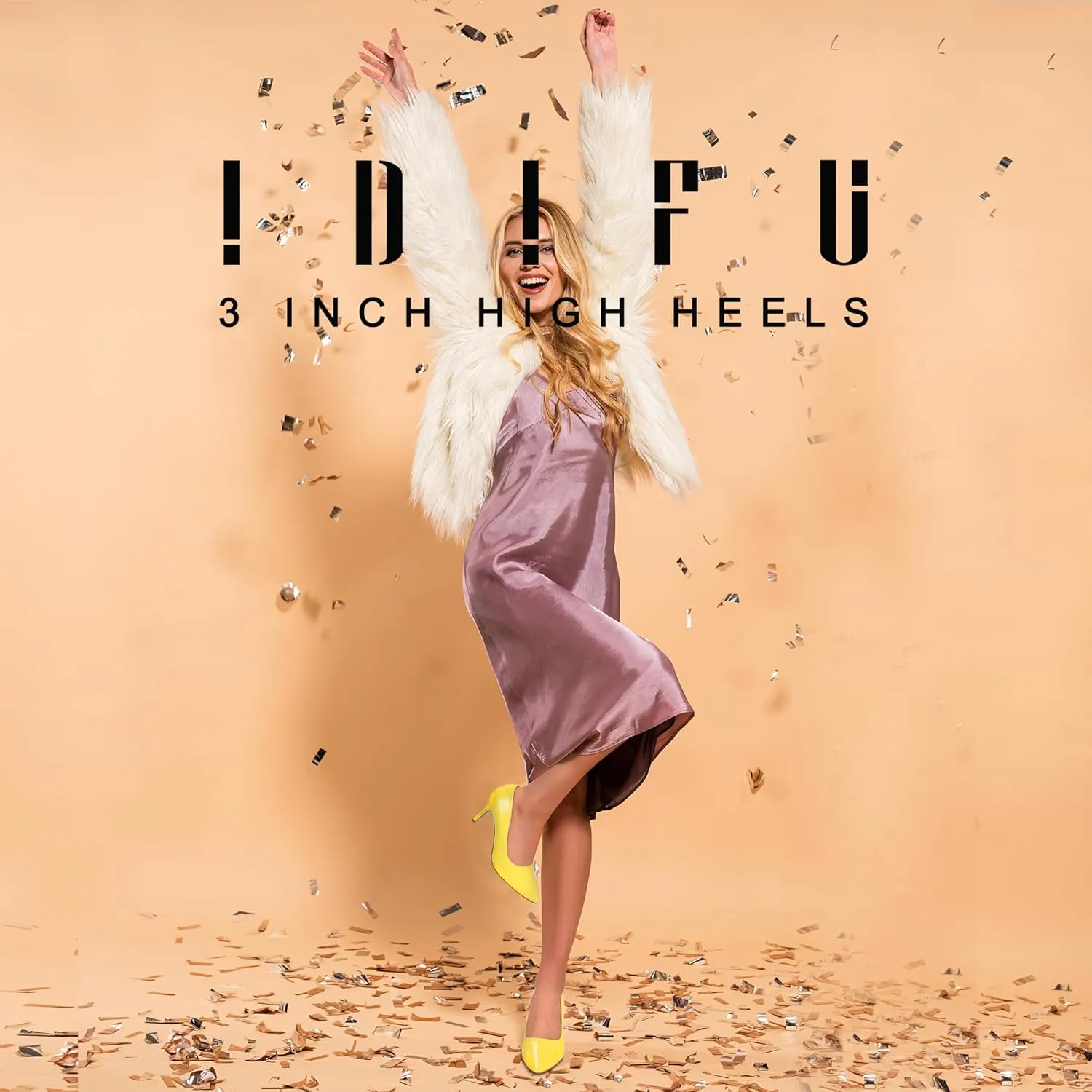 IDIFU IN3 High Heels Pumps Closed Toe Heels Women's Pumps Stiletto Pointed Toe Dress Shoes Wedding Prom Bridal Work Office Bride Bridesmaid Guest Trendy Dressy Fashion Comfortable Classic Pumps Shoes