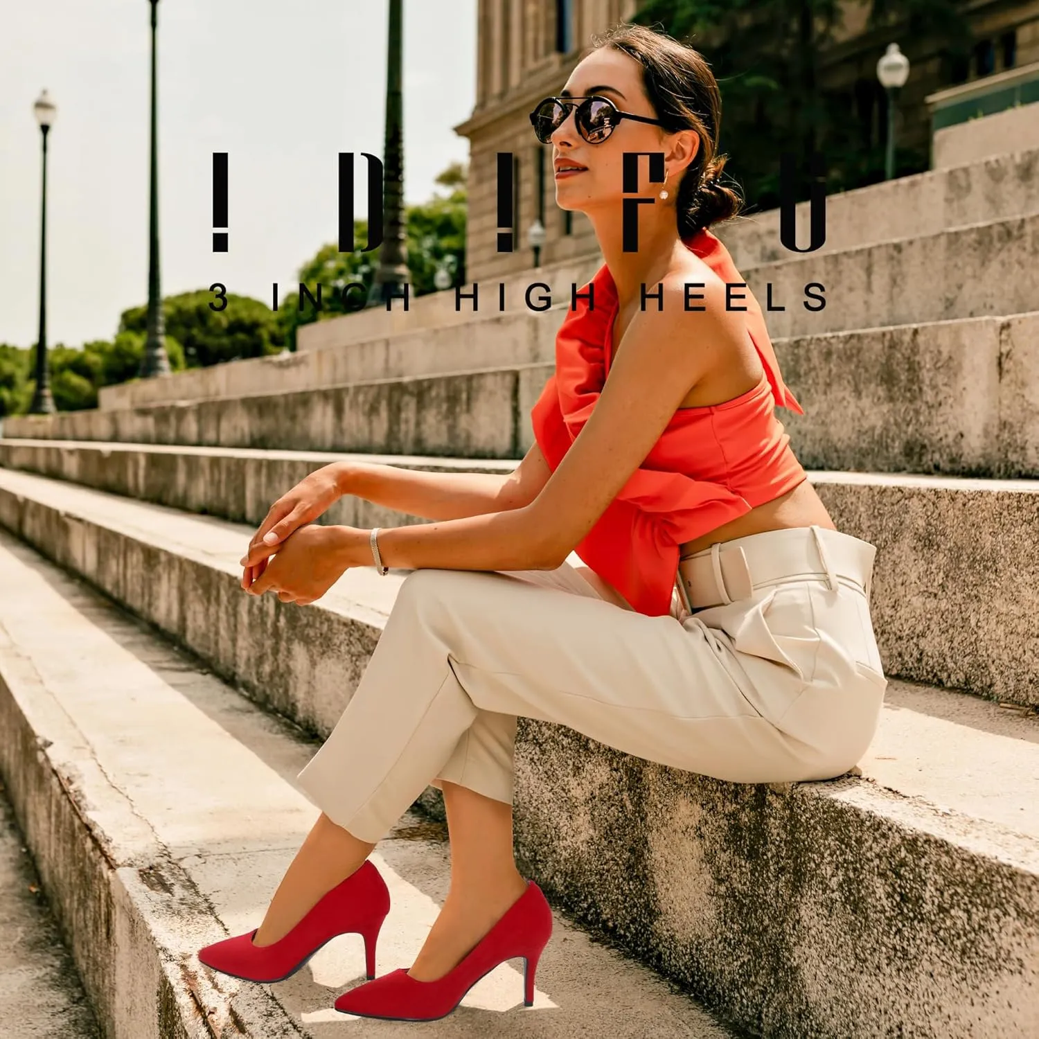 IDIFU IN3 High Heels Pumps Closed Toe Heels Women's Pumps Stiletto Pointed Toe Dress Shoes Wedding Prom Bridal Work Office Bride Bridesmaid Guest Trendy Dressy Fashion Comfortable Classic Pumps Shoes