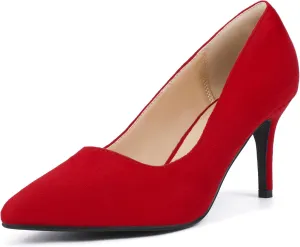 IDIFU IN3 High Heels Pumps Closed Toe Heels Women's Pumps Stiletto Pointed Toe Dress Shoes Wedding Prom Bridal Work Office Bride Bridesmaid Guest Trendy Dressy Fashion Comfortable Classic Pumps Shoes