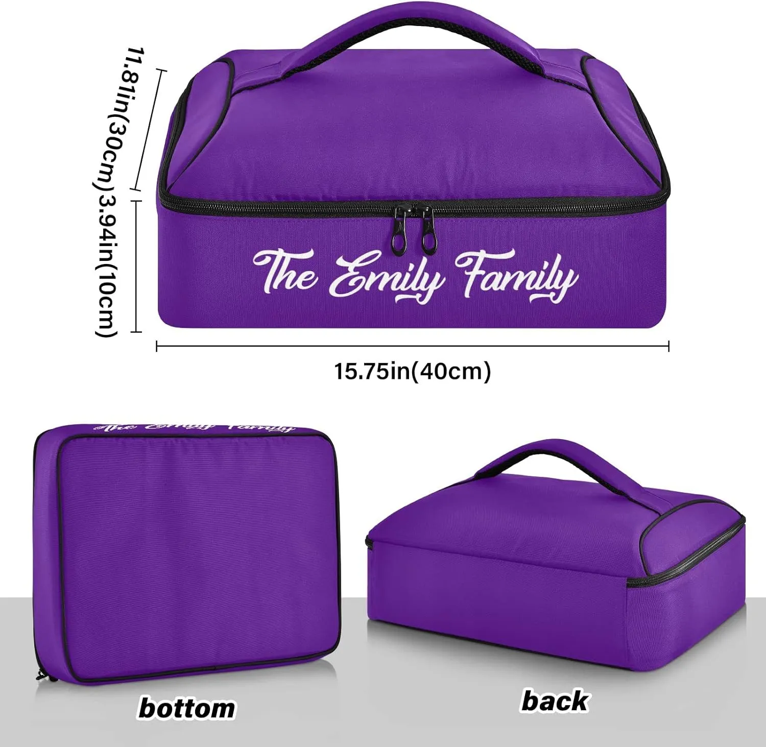 Indigo Custom Casserole Carriers for Hot or Cold Food Personalized Name Insulated Casserole Dish Carrier Bag Lunch Tote Bag for Cookouts Party Picnic Beach