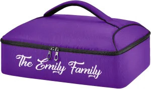Indigo Custom Casserole Carriers for Hot or Cold Food Personalized Name Insulated Casserole Dish Carrier Bag Lunch Tote Bag for Cookouts Party Picnic Beach