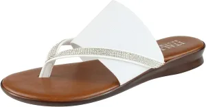 ITALIAN Shoemakers Sorbi Womens Flip Flop Slide Sandals - Dressy Shoe for Women Low Wedge Comfort Heel
