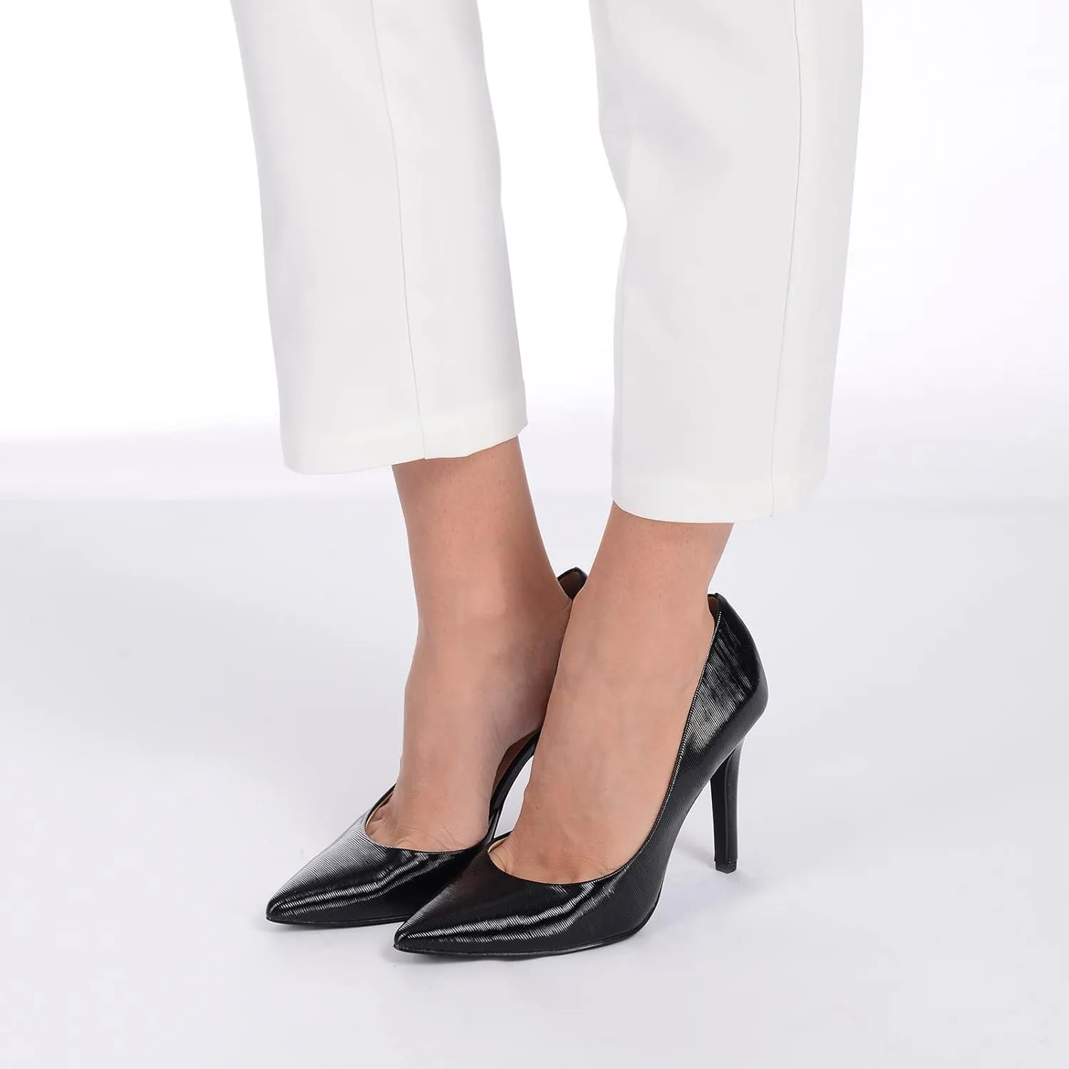 JENN ARDOR Stiletto High Heel Shoes for Women: Pointed, Closed Toe Classic Slip On Dress Pumps