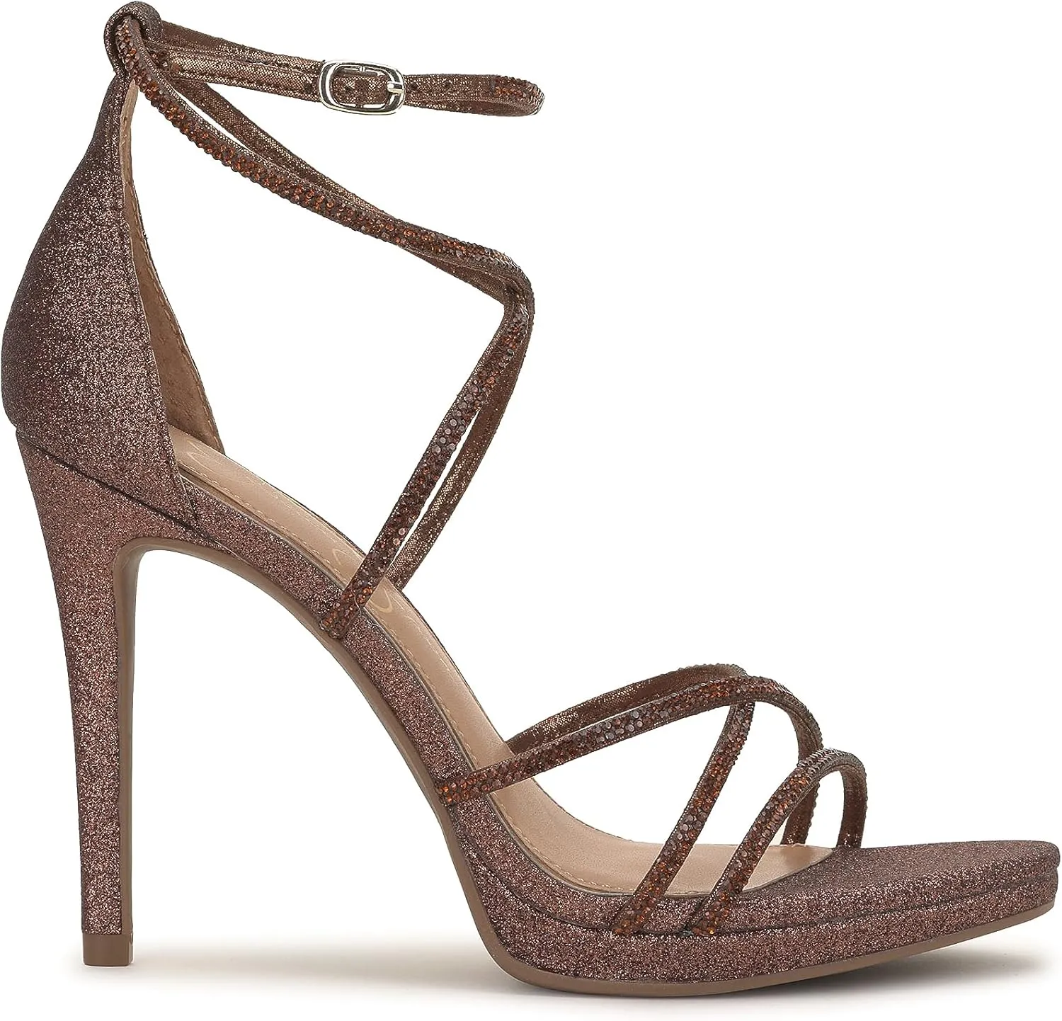 Jessica Simpson Womens Jaeya Rhinestone Strappy Dress Sandals