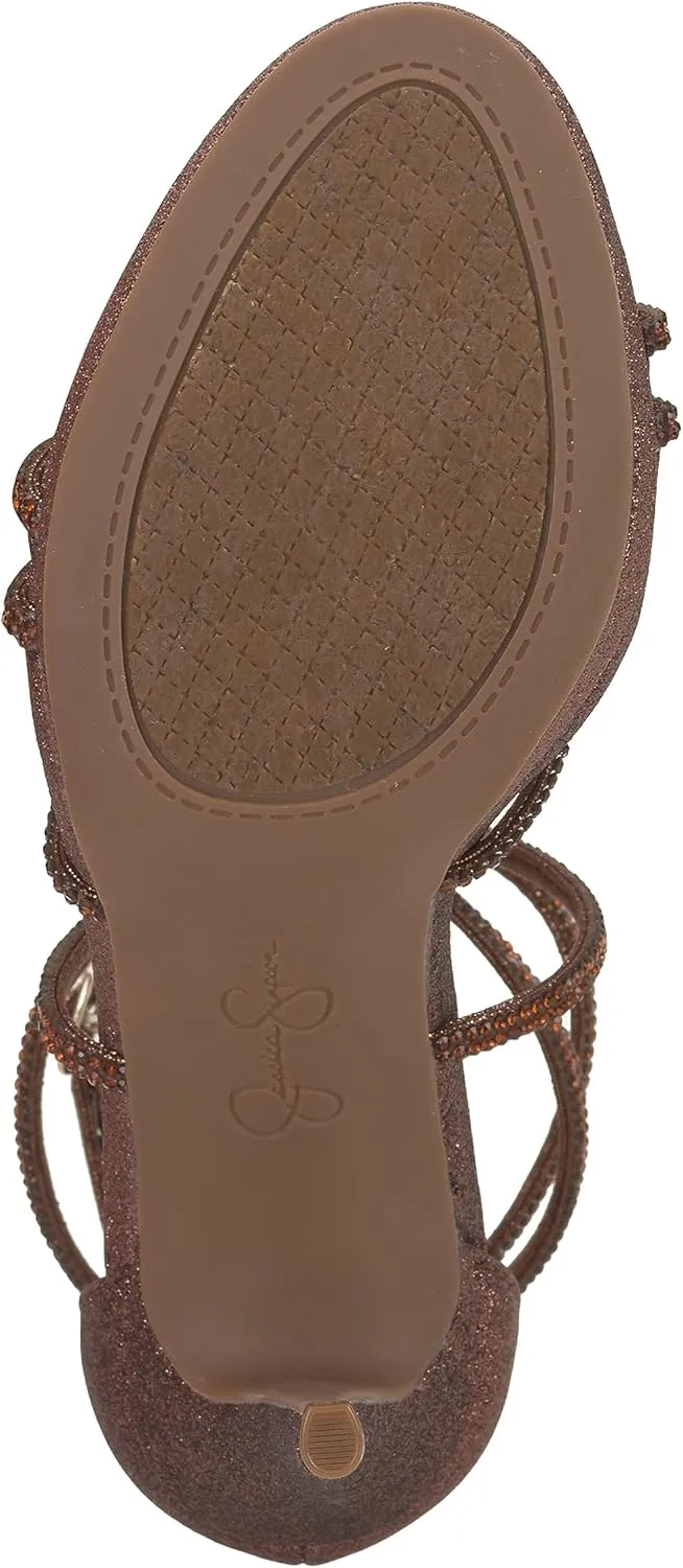 Jessica Simpson Womens Jaeya Rhinestone Strappy Dress Sandals