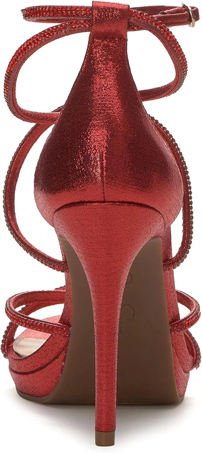 Jessica Simpson Womens Jaeya Rhinestone Strappy Dress Sandals