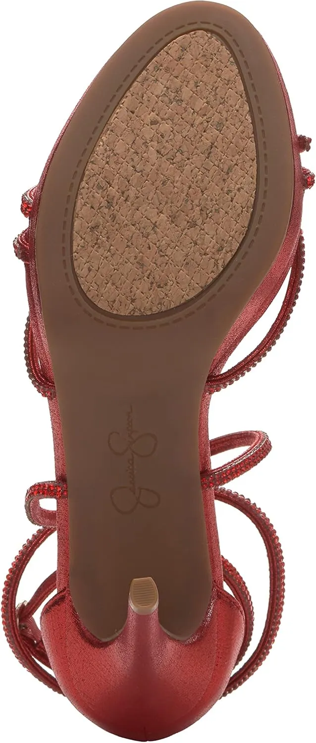 Jessica Simpson Womens Jaeya Rhinestone Strappy Dress Sandals