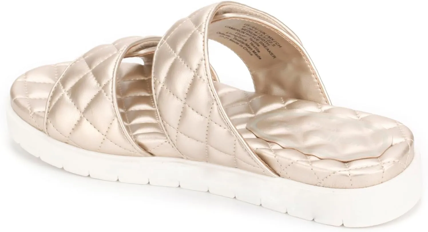 Kenneth Cole Women's Reeves Quilted 2 Band Slide Sandal