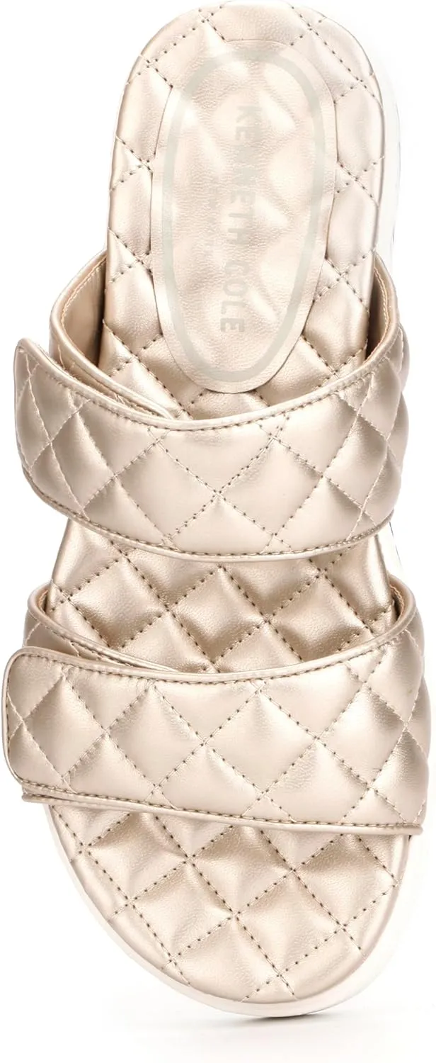 Kenneth Cole Women's Reeves Quilted 2 Band Slide Sandal