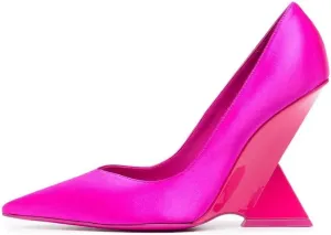 Kluolandi Women's Pumps Shoes Closed Pointed Toe Wedge Pump High Heels for Women Dress Wedding Bride Office