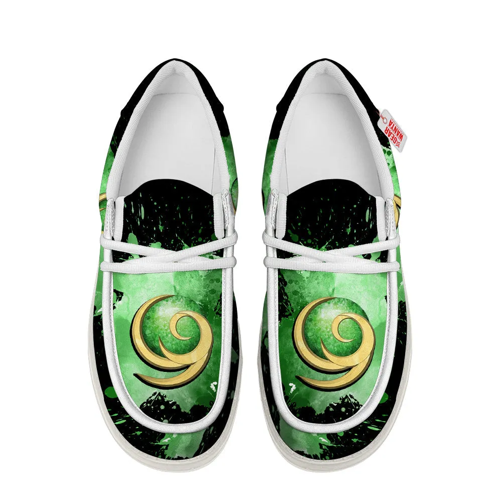 Kokiri Symbol Canvas Loafer Shoes