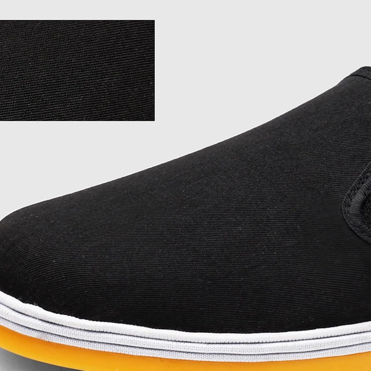 Kung Fu Tai Chi Martial Arts Shoes, Men Chinese Breathable Slip-On Martial Traditional Arts Old Peking Shoes, Comfortable Non Slip Rubber Sole Qigong Trainerss, for Leisure, Walking, Rock