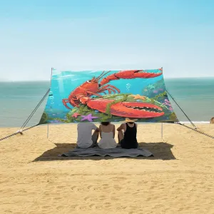 Large Lobster Undersea Beach Camping Tent Sun Shelter for Whole Family, Beach Shade Canopy with UPF50  UV Protection,Easy Set Up and Carry,Outdoor Shade for Trips, Fishing, Backyard Fun Picnics