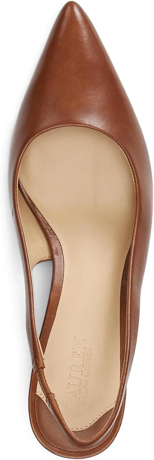 Lauren Ralph Lauren Women's Lolah Burnished Leather Slingback Pump