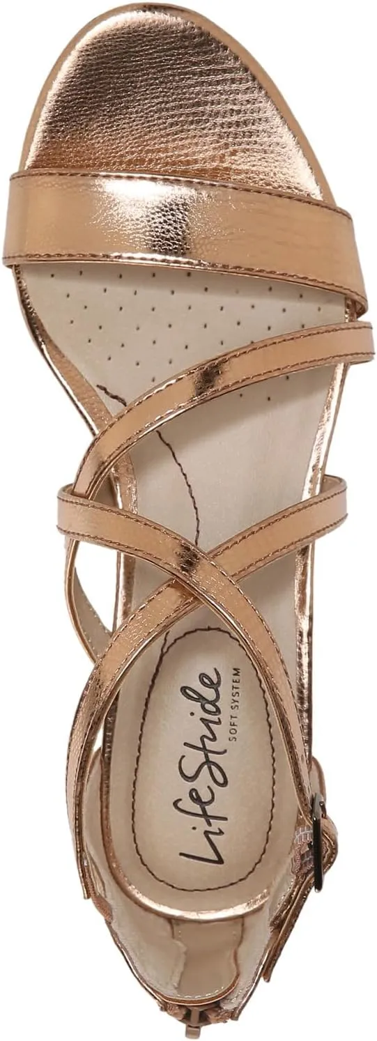LifeStride Women's Yolanda Strappy Wedge Sandal