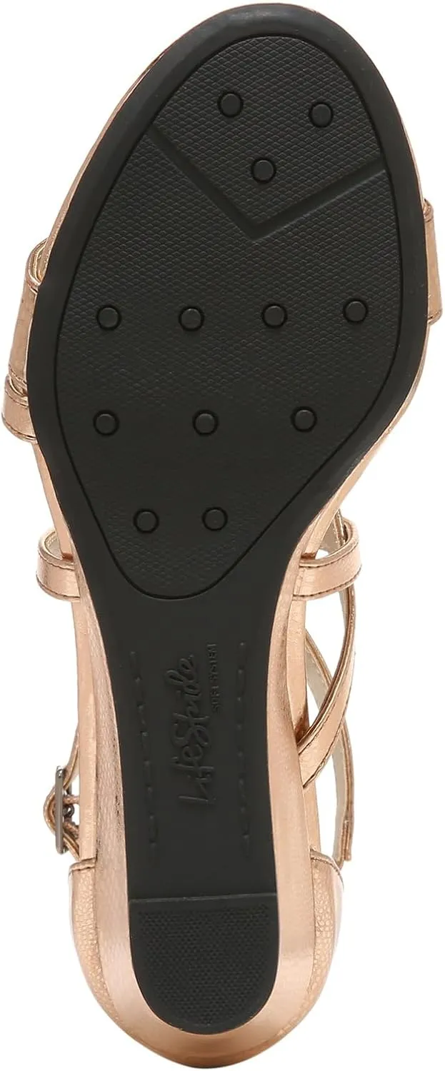 LifeStride Women's Yolanda Strappy Wedge Sandal