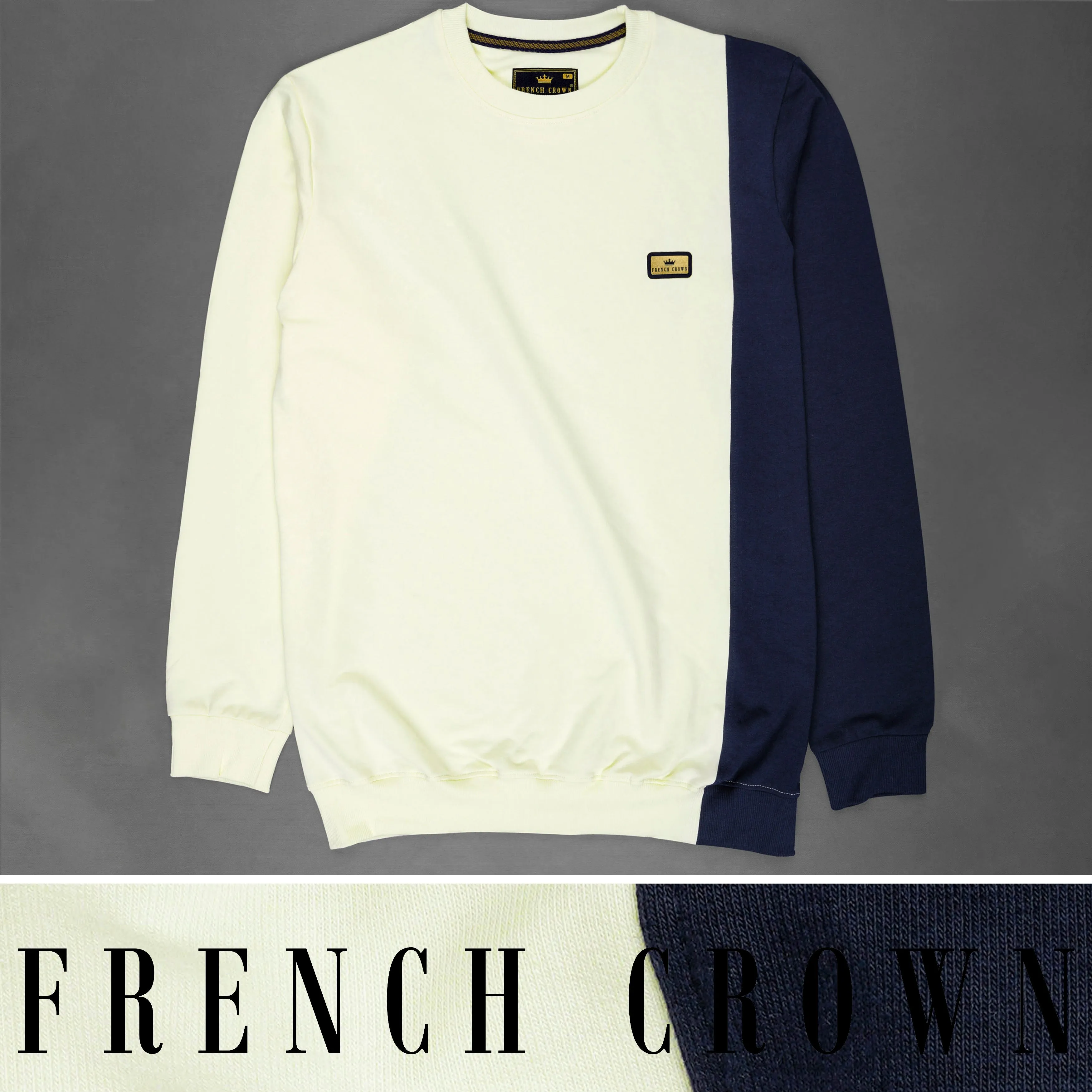 Loafer Off White And Mirage Blue Sweatshirt