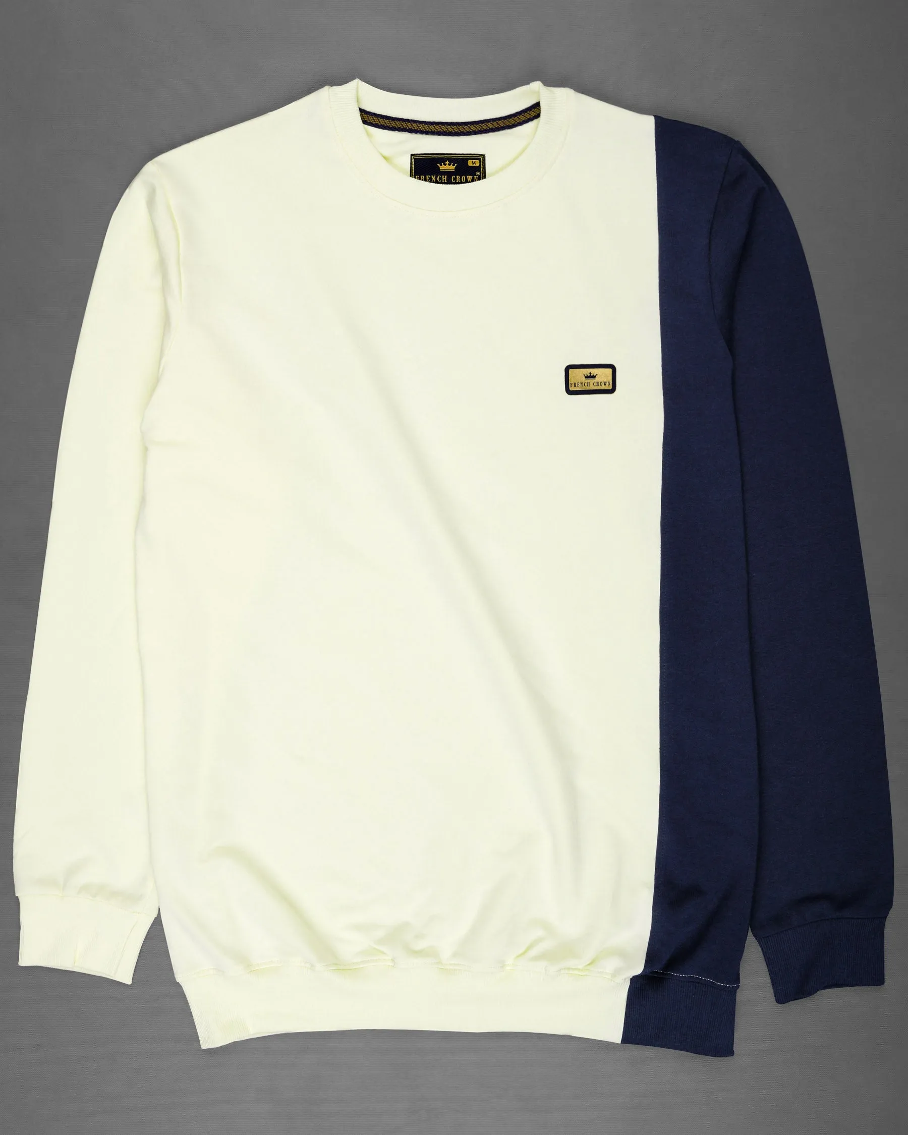 Loafer Off White And Mirage Blue Sweatshirt