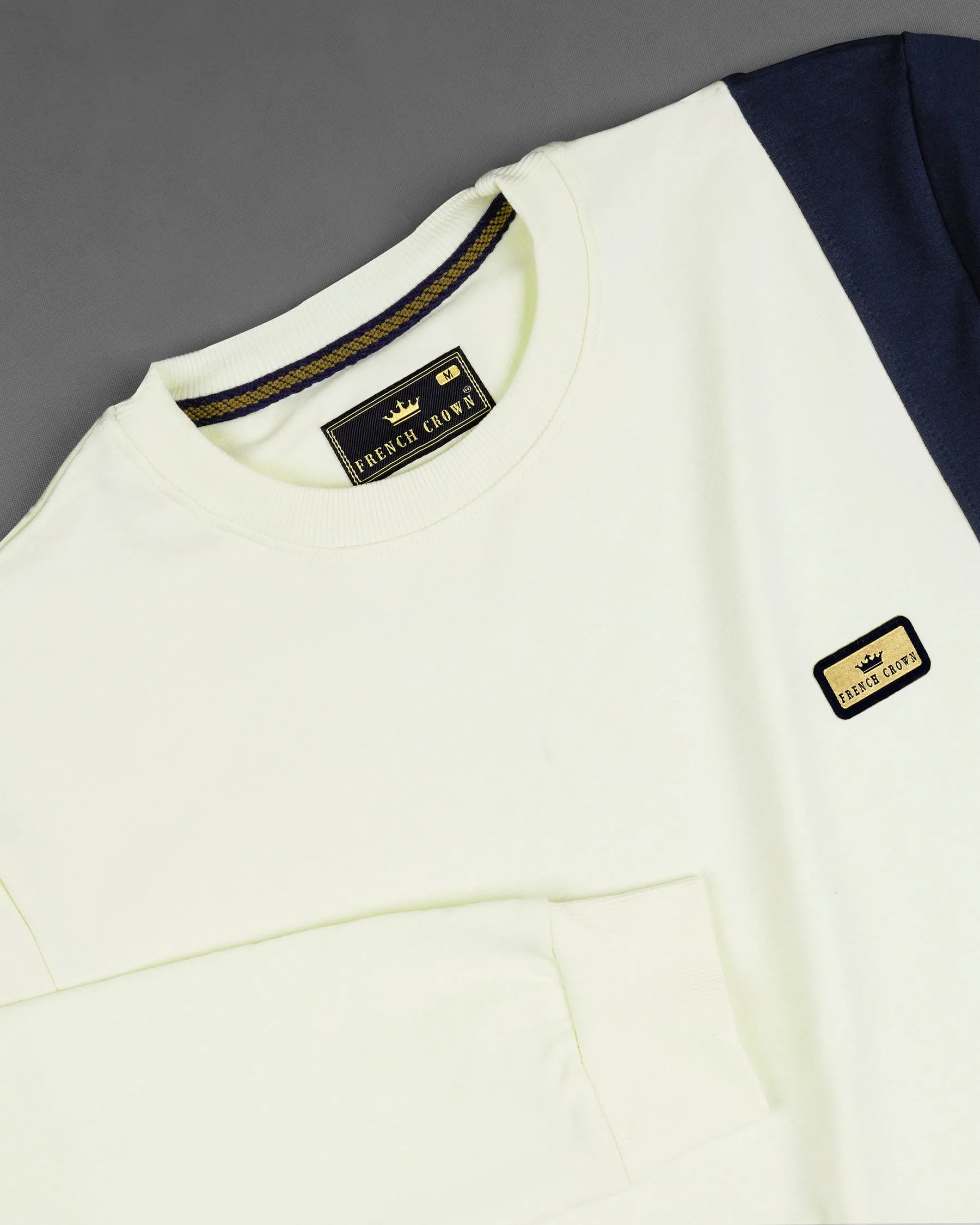 Loafer Off White And Mirage Blue Sweatshirt