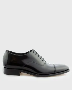 LOAKE SMITH BLACK POLISHED GOODYEAR WELTED OXFORD SHOE
