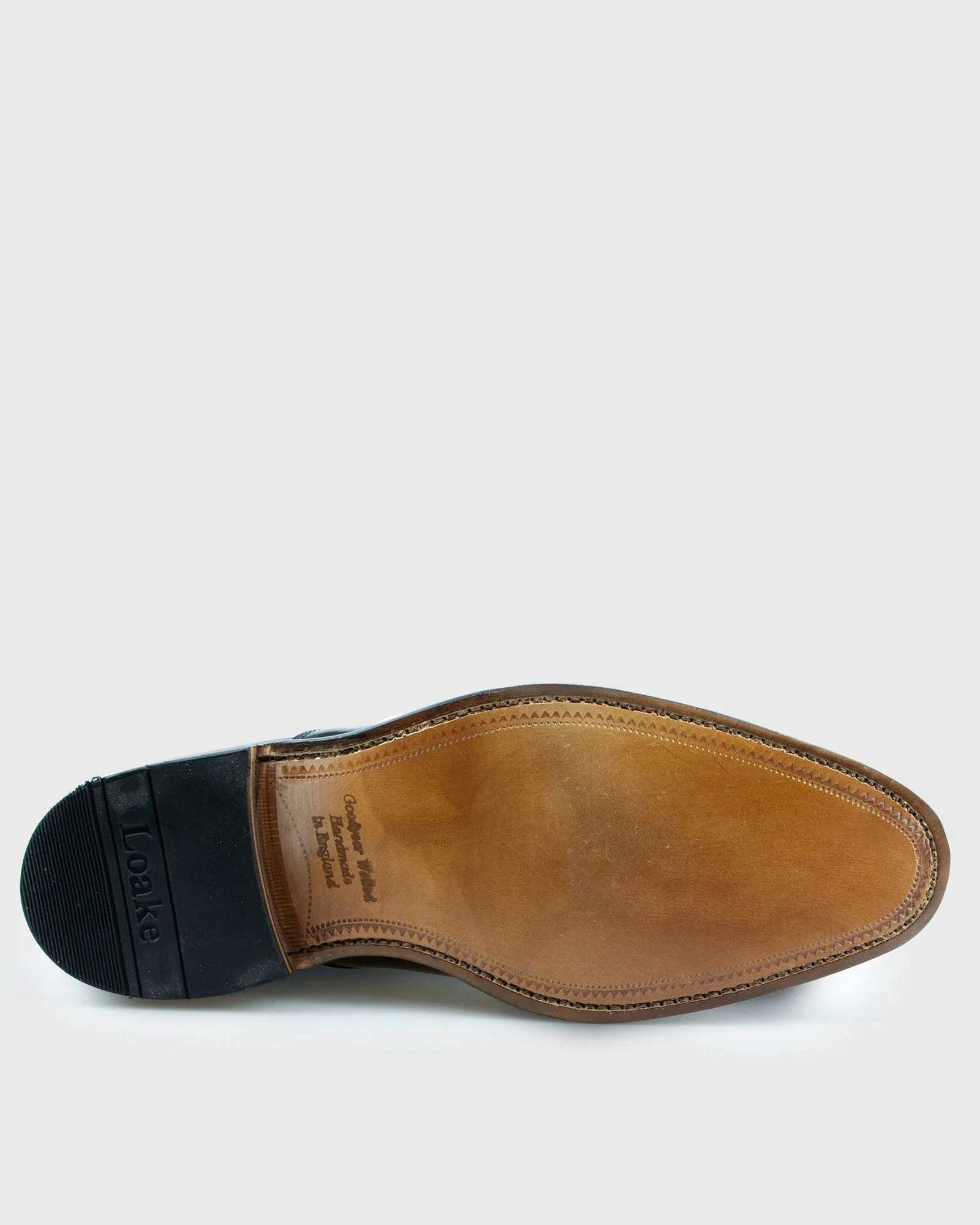 LOAKE SMITH BLACK POLISHED GOODYEAR WELTED OXFORD SHOE