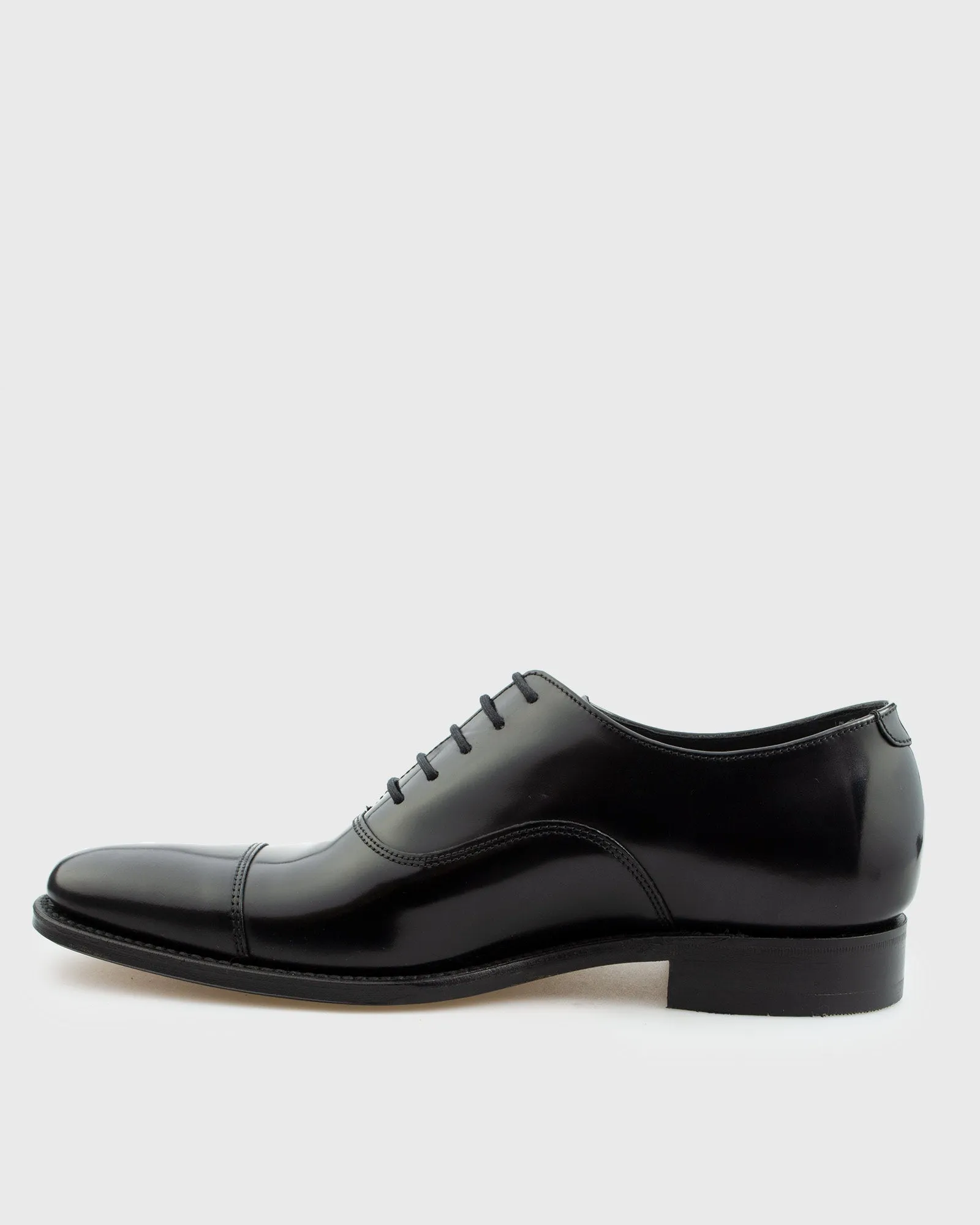 LOAKE SMITH BLACK POLISHED GOODYEAR WELTED OXFORD SHOE